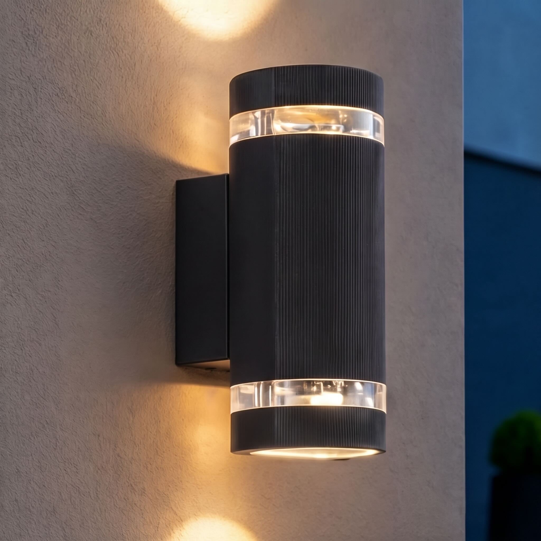 Luminara | Sleek Modern Black Outdoor Wall Sconce Light Fixture 0