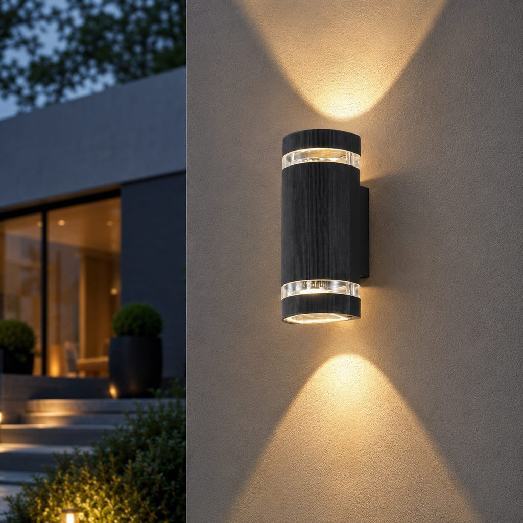 Luminara | Sleek Modern Black Outdoor Wall Sconce Light Fixture 1