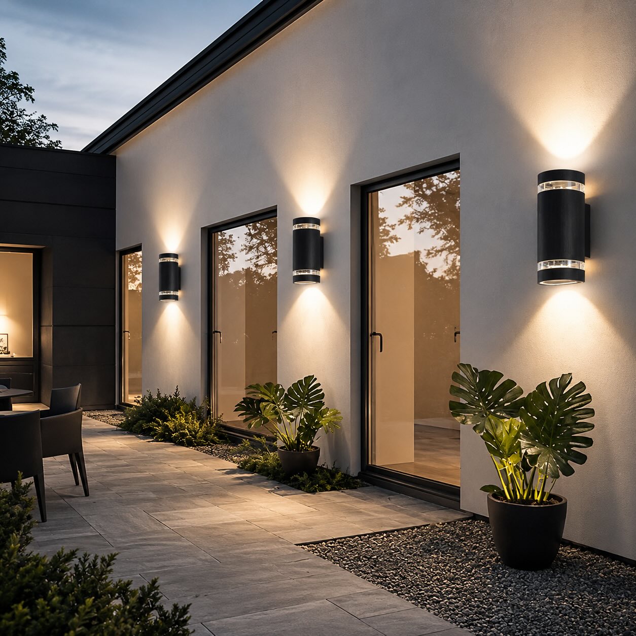 Luminara | Sleek Modern Black Outdoor Wall Sconce Light Fixture 2