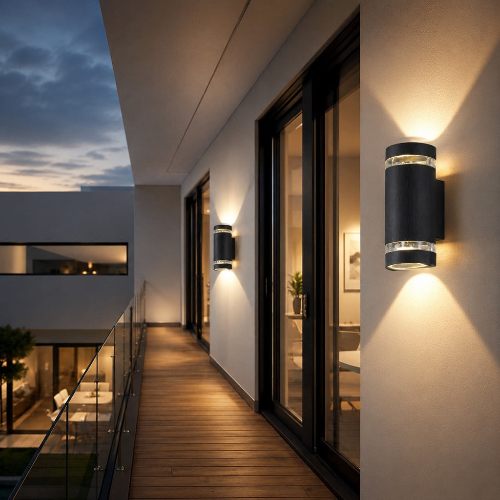 Luminara | Sleek Modern Black Outdoor Wall Sconce Light Fixture 3
