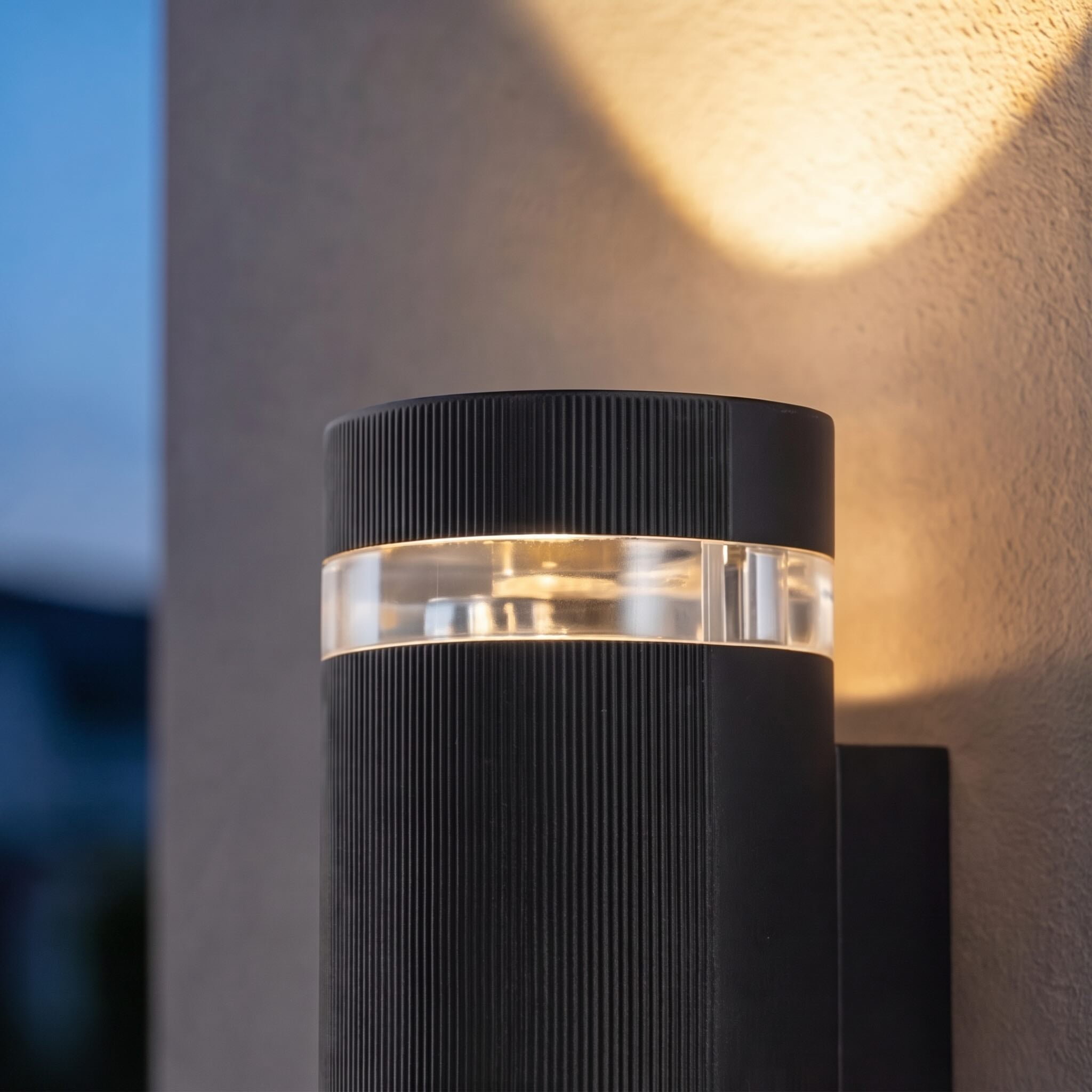 Luminara | Sleek Modern Black Outdoor Wall Sconce Light Fixture 4