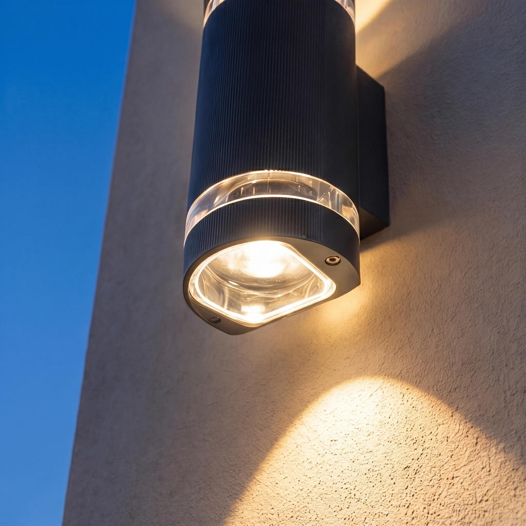 Luminara | Sleek Modern Black Outdoor Wall Sconce Light Fixture 6