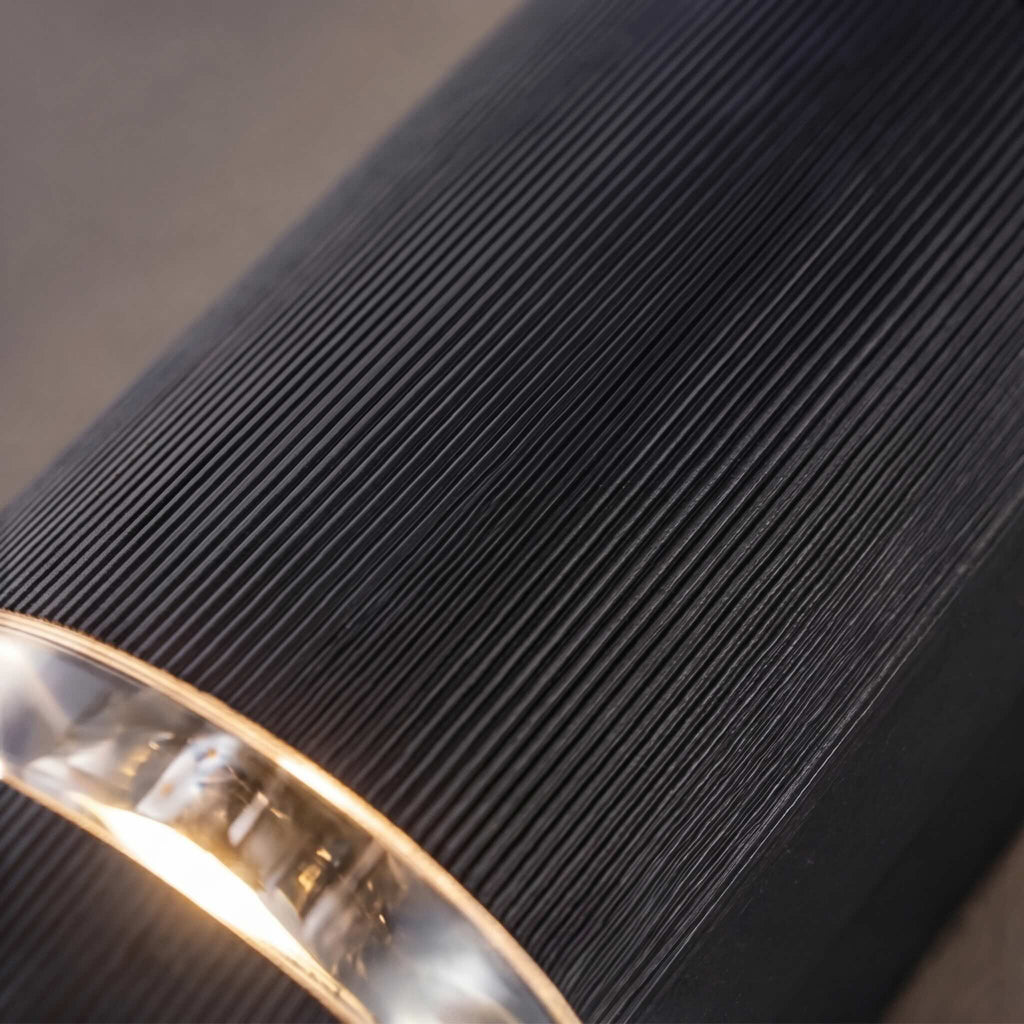 Luminara | Sleek Modern Black Outdoor Wall Sconce Light Fixture 7