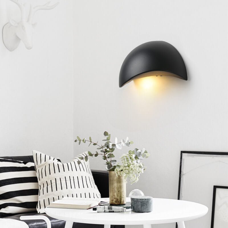 Luminara | Sleek Modern Half-Round Wall Sconce Light Fixture 2