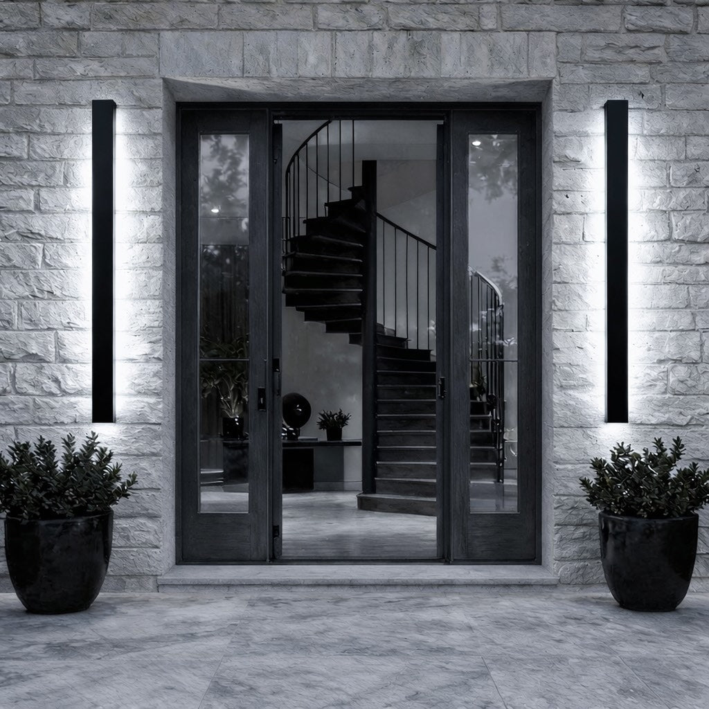 Luminara | Sleek Modern Iron Outdoor Wall Light Fixture with Adjustable Color Temperature 3