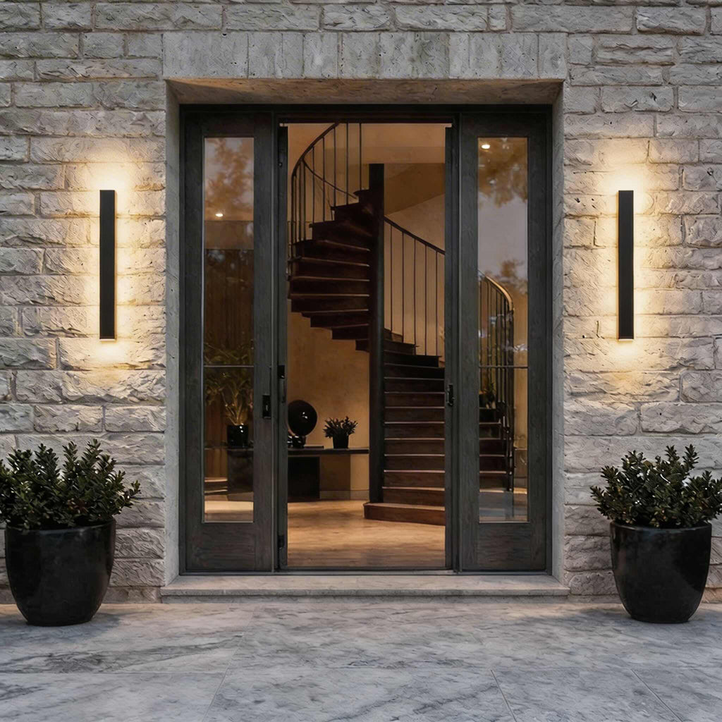 Luminara | Sleek Modern Iron Outdoor Wall Light Fixture with Adjustable Color Temperature 6