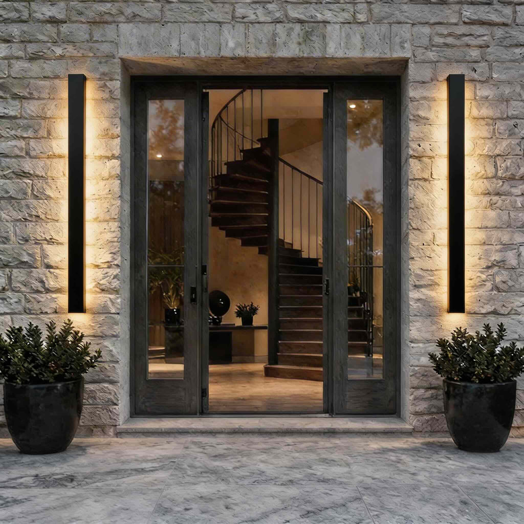 Luminara | Sleek Modern Iron Outdoor Wall Light Fixture with Adjustable Color Temperature 7