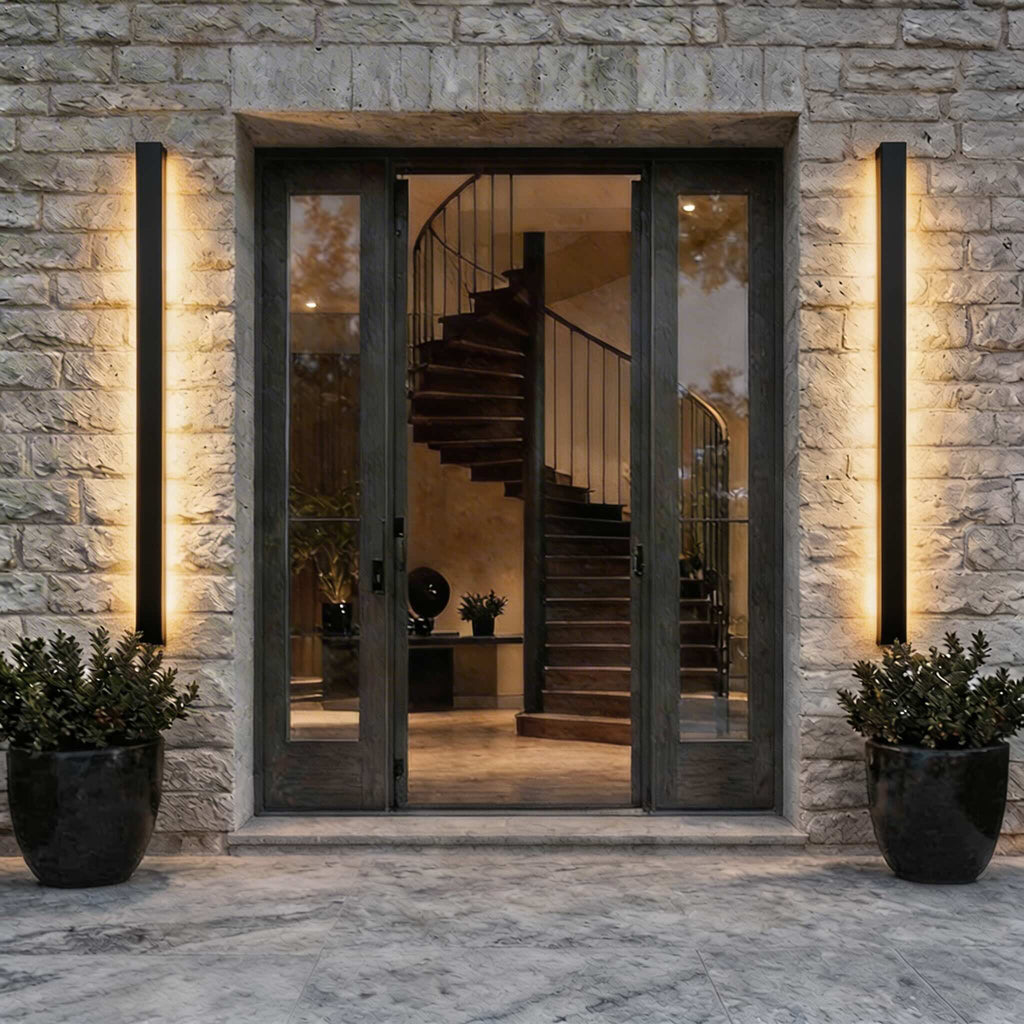 Luminara | Sleek Modern Iron Outdoor Wall Light Fixture with Adjustable Color Temperature 8