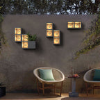 Luminara | Sleek Modern Metal Glass Outdoor Wall Lamp 0