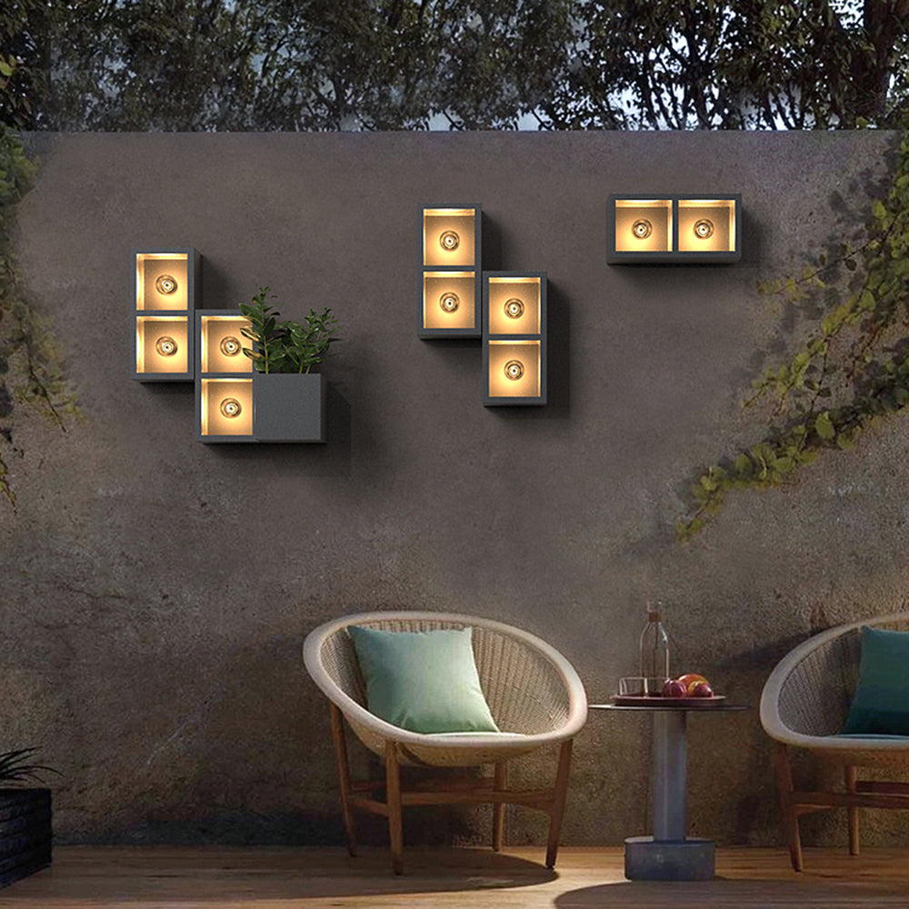 Luminara | Sleek Modern Metal Glass Outdoor Wall Lamp 0