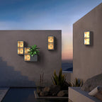 Luminara | Sleek Modern Metal Glass Outdoor Wall Lamp 4