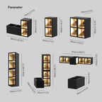 Luminara | Sleek Modern Metal Glass Outdoor Wall Lamp 5