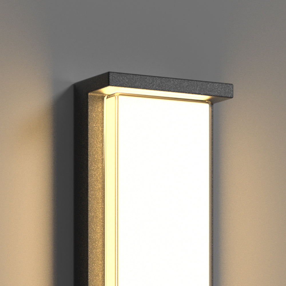 Luminara | Sleek Modern Minimalist Outdoor Wall Lamp in Black 7