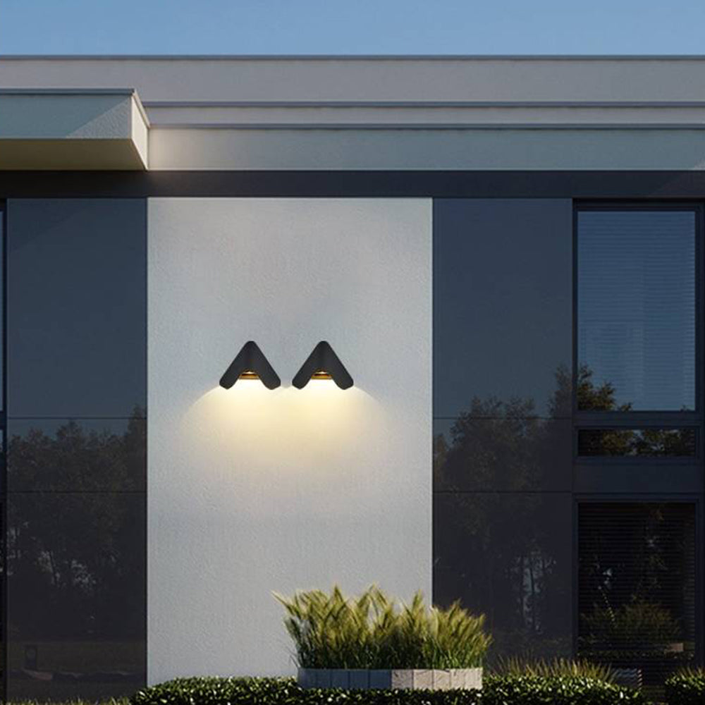 Luminara | Sleek Modern Triangle Outdoor Wall Lamp Fixture 3