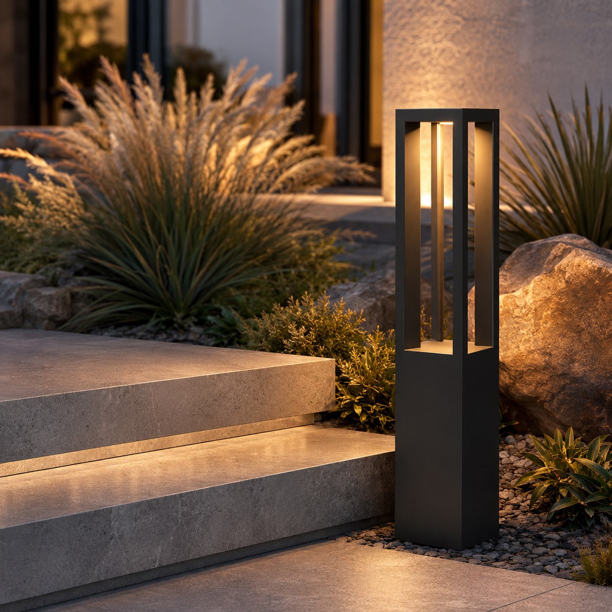 Luminara | Stylish Adjustable LED Outdoor Garden Bollard Light 4