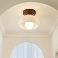 Luminara | Stylish Cream Glass Flush Mount Ceiling Light Fixture 0