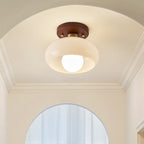 Luminara | Stylish Cream Glass Flush Mount Ceiling Light Fixture 0