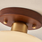 Luminara | Stylish Cream Glass Flush Mount Ceiling Light Fixture 4