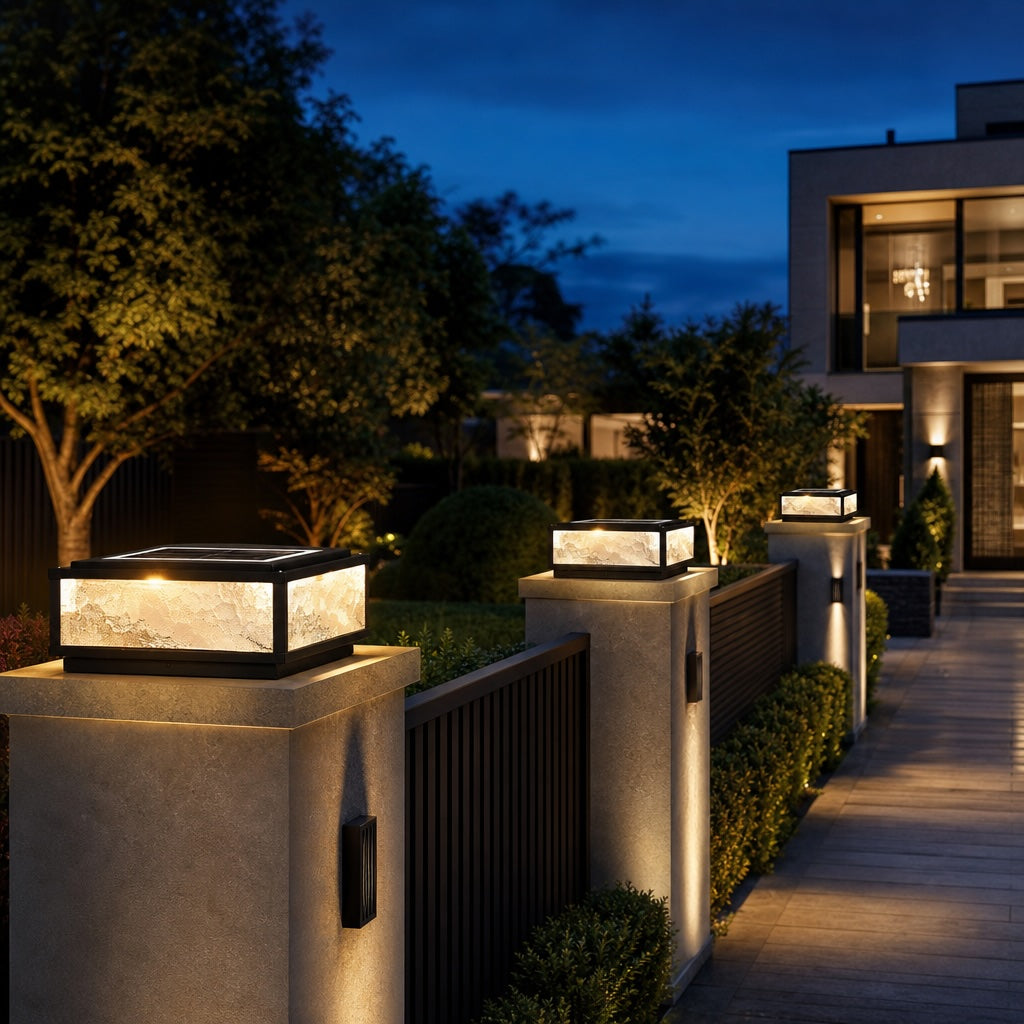 Luminara | Stylish Modern Solar Outdoor Pillar Light Fixture 1