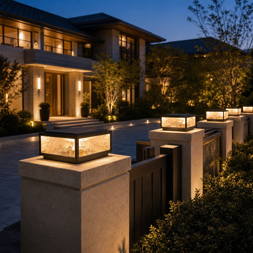 Luminara | Stylish Modern Solar Outdoor Pillar Light Fixture 5