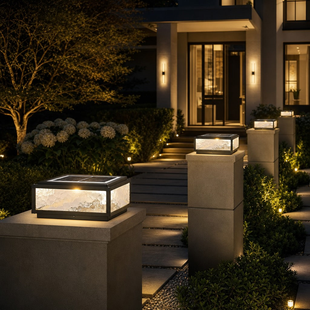 Luminara | Stylish Modern Solar Outdoor Pillar Light Fixture 6