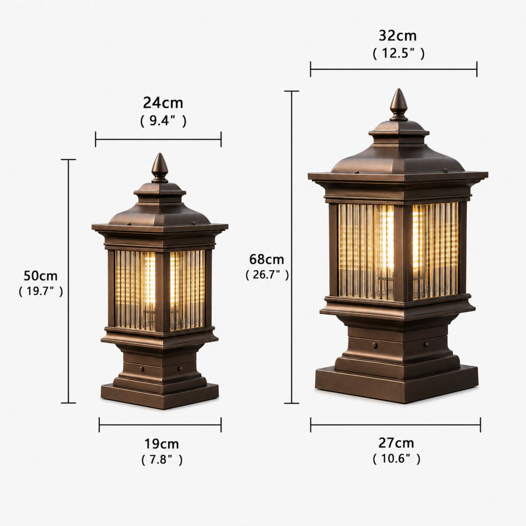 Luminara | Stylish Retro Solar Outdoor Post Cap Light Fixture