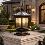 Luminara | Stylish Retro Solar Outdoor Post Cap Light Fixture 0