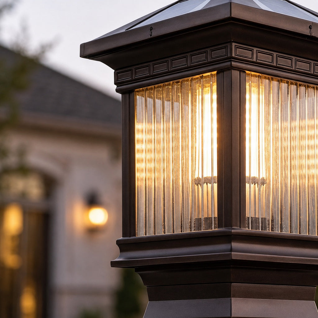 Luminara | Stylish Retro Solar Outdoor Post Cap Light Fixture 3