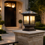 Luminara | Stylish Retro Solar Outdoor Post Cap Light Fixture 4