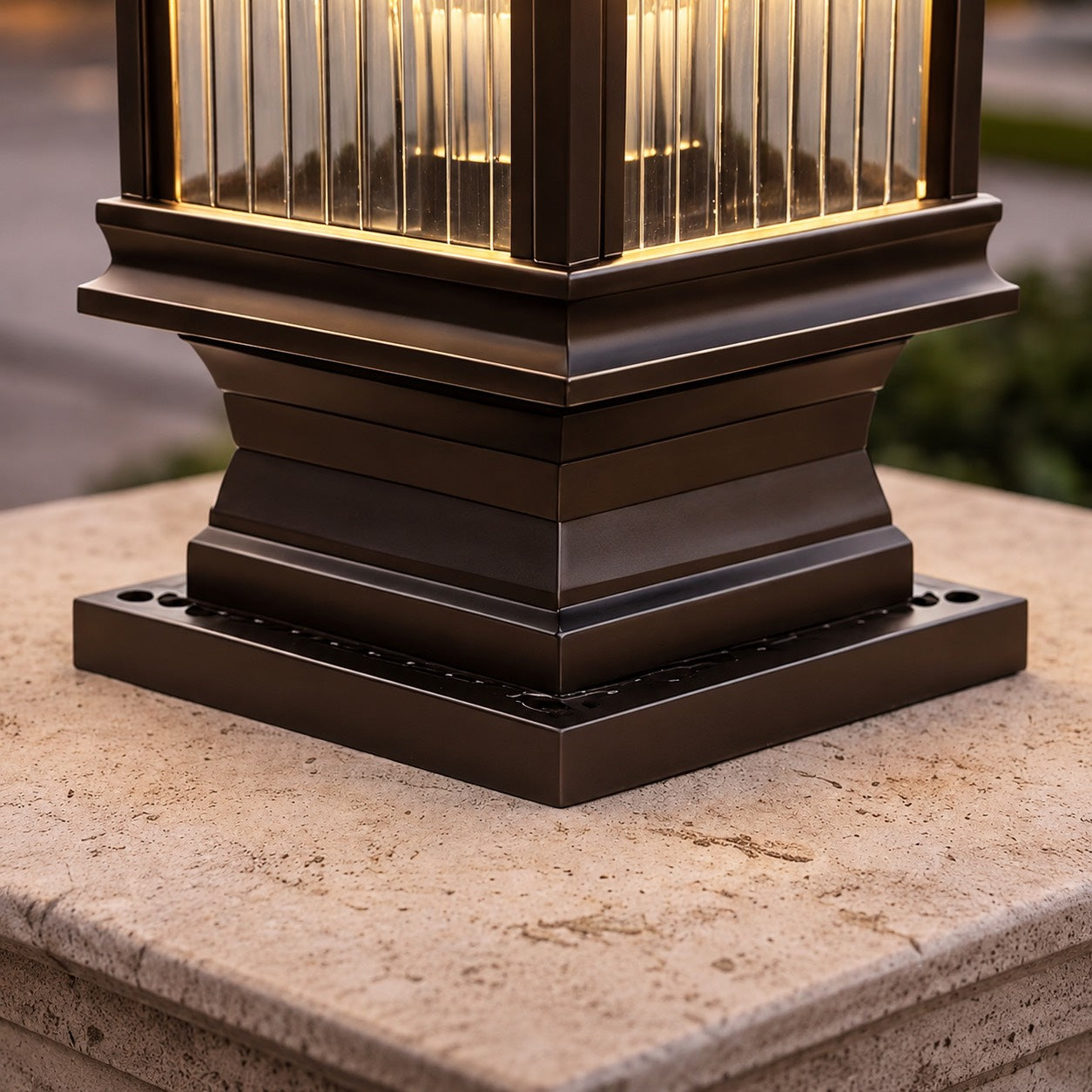 Luminara | Stylish Retro Solar Outdoor Post Cap Light Fixture 5