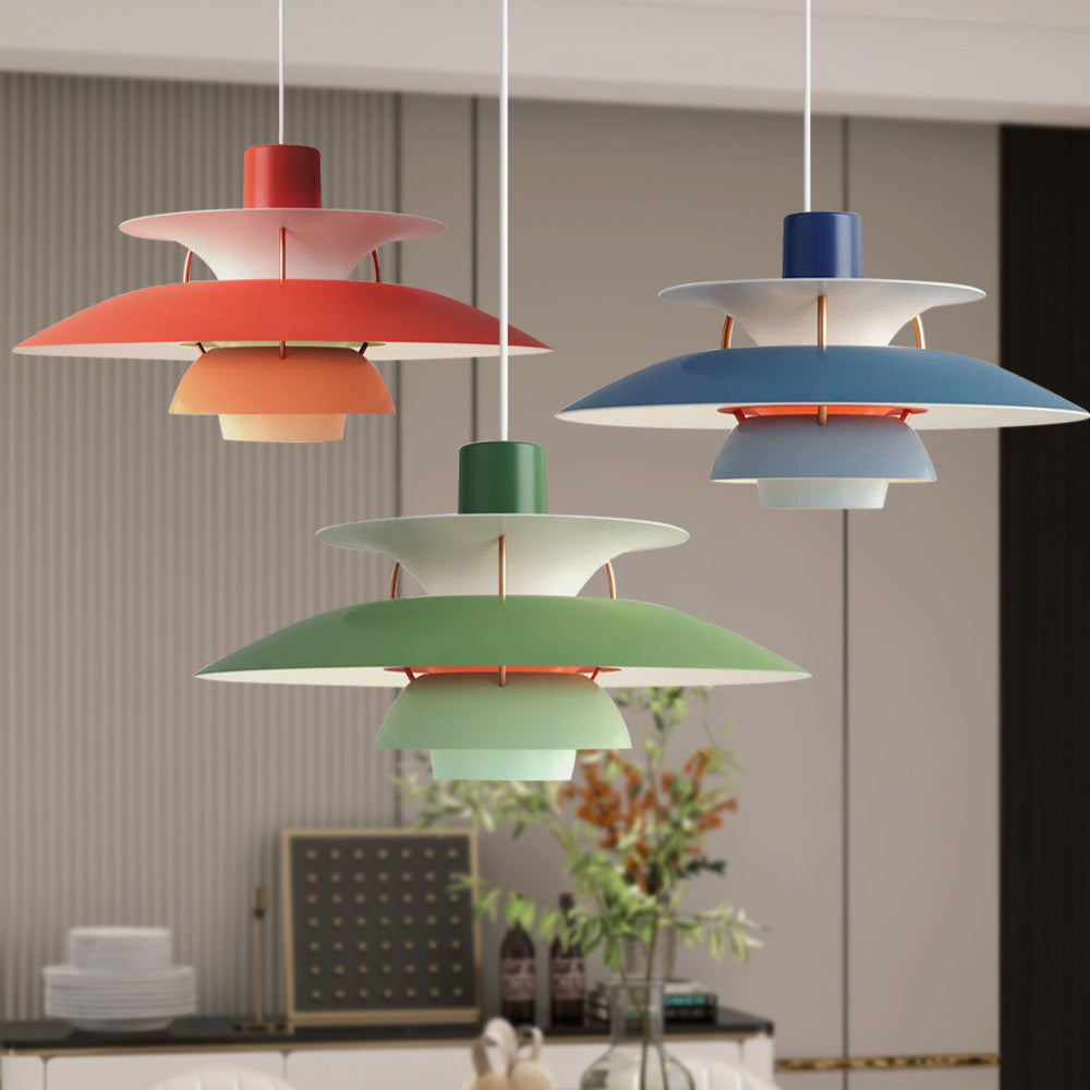 Luminara | Vibrant Modern Layered Disc Pendant Light Fixture 5