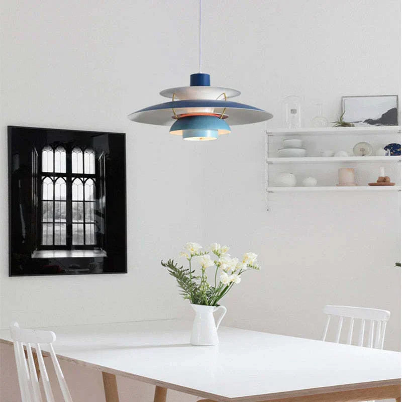 Luminara | Vibrant Modern Layered Disc Pendant Light Fixture 7