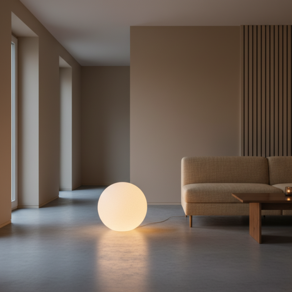 LunaraGlow | Stylish Modern Resin Globe Floor Lamp for Living Room 0