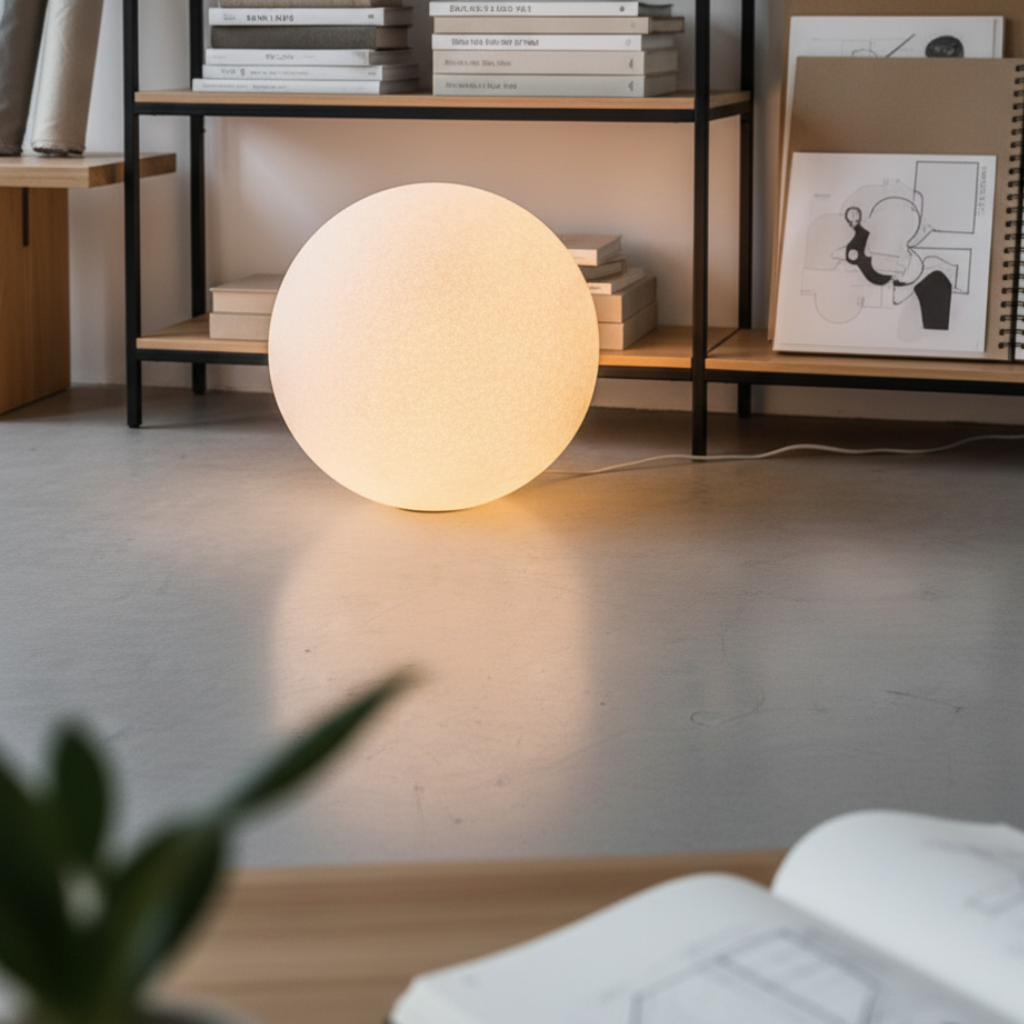 LunaraGlow | Stylish Modern Resin Globe Floor Lamp for Living Room 7