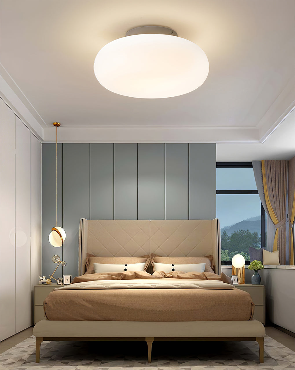 Lunara | Elegant Modern Flush Mount Ceiling Light Fixture for Home Decor 6