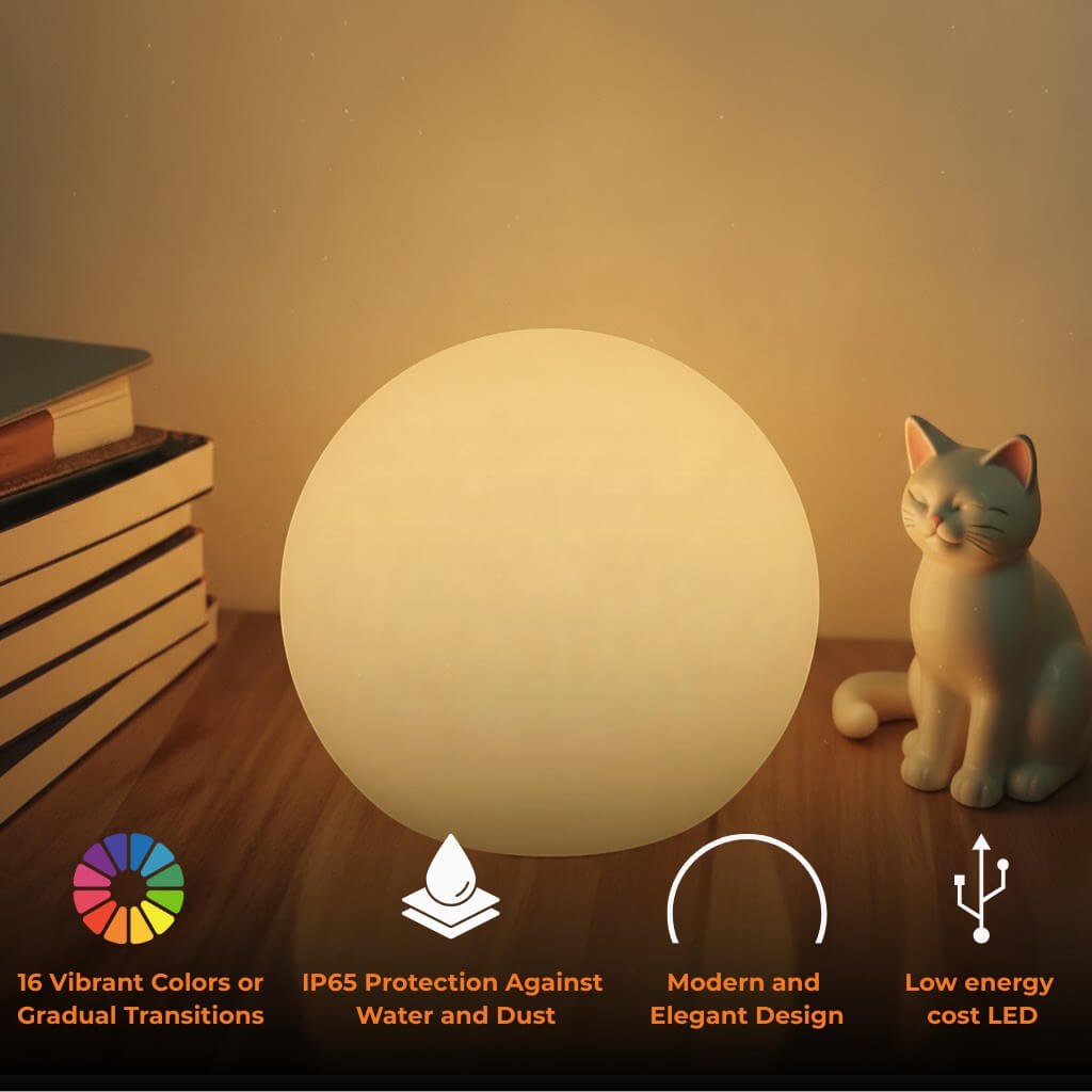 Lunara | Stylish Cordless LED Moon Table Lamp with Color Options 3