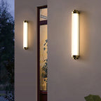Lunaris | Elegant Minimalist Outdoor Wall Lamp in Black and Gold 0