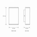 Black - Cool white (5500-7000K) - 2W (5.4CM *9.7CM*3.5CM)
