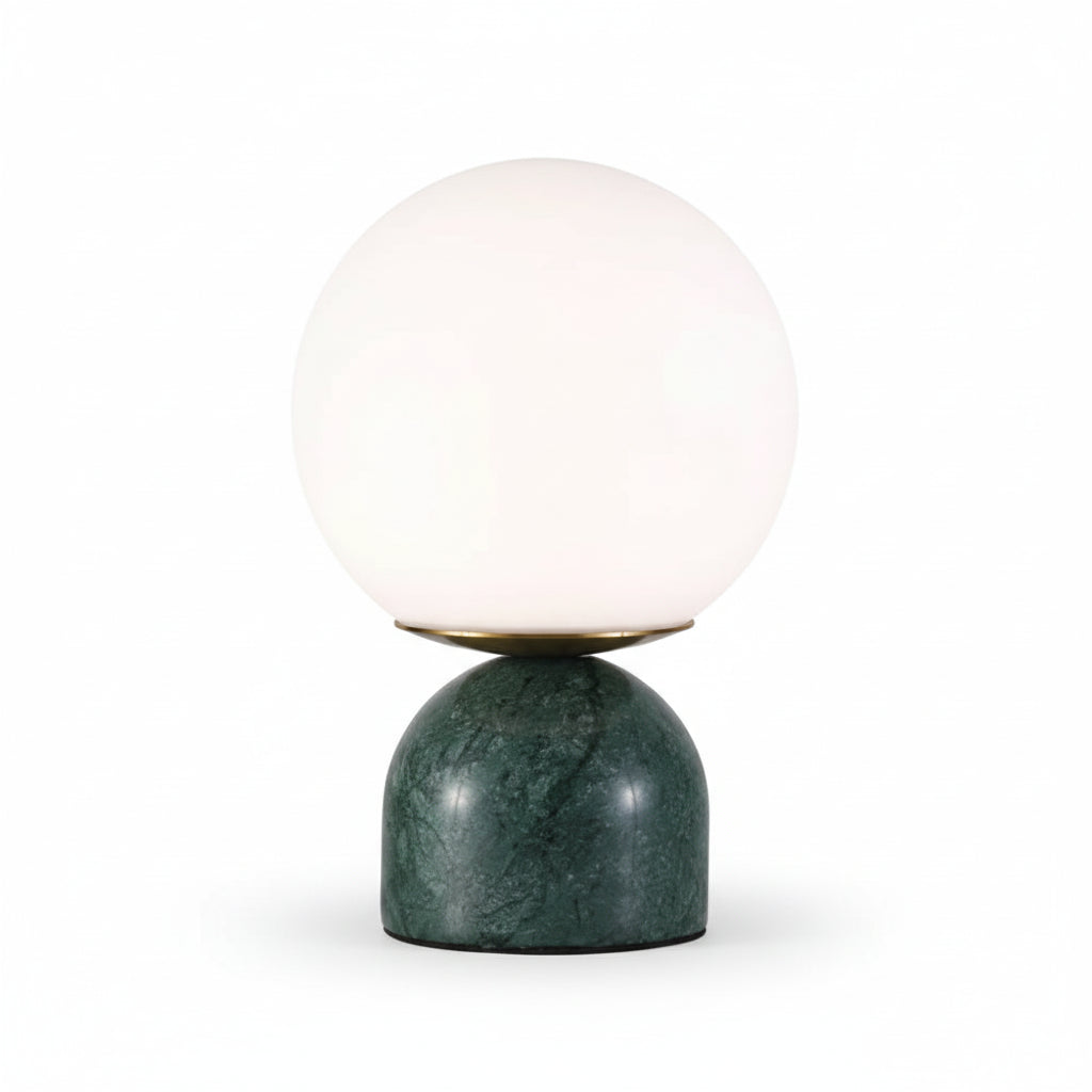MarbleGlow | Elegant Contemporary Bedside Table Lamp with Frosted Shade 1