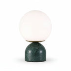 MarbleGlow | Elegant Contemporary Bedside Table Lamp with Frosted Shade 1