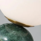 MarbleGlow | Elegant Contemporary Bedside Table Lamp with Frosted Shade 6