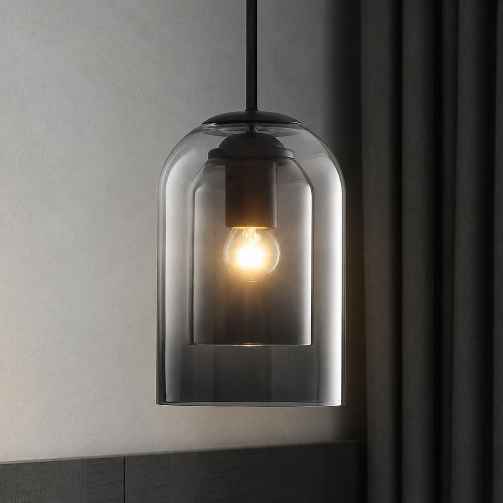 MiraGlass | Stylish Double-Layered Glass Pendant Lighting for Kitchen Island