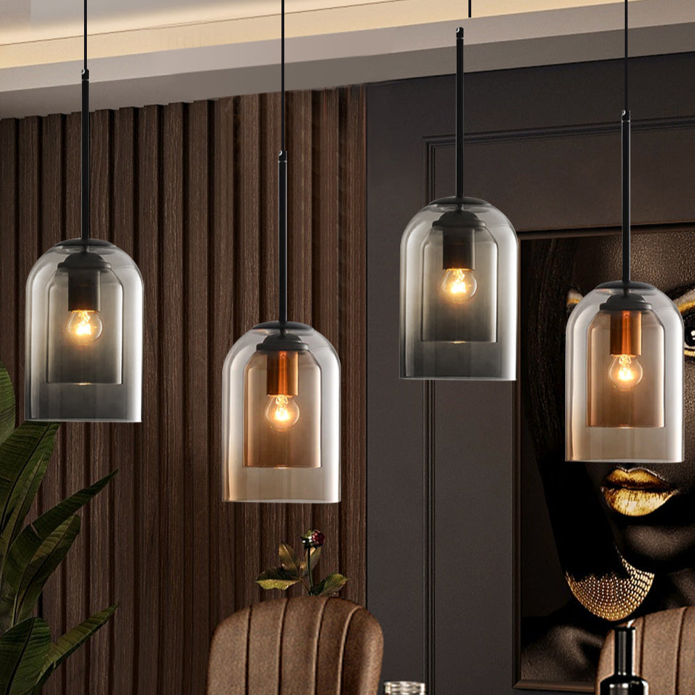 MiraGlass | Stylish Double-Layered Glass Pendant Lighting for Kitchen Island 1