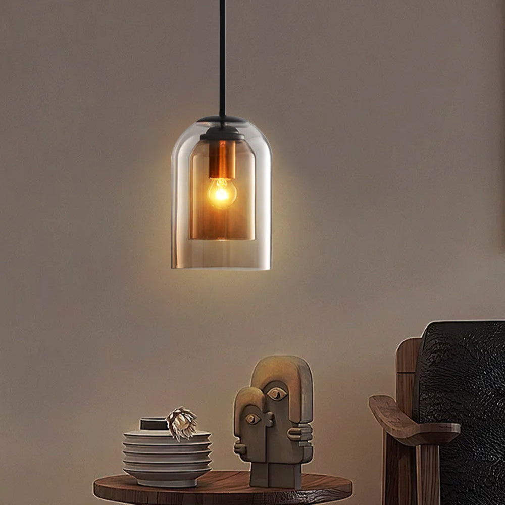 MiraGlass | Stylish Double-Layered Glass Pendant Lighting for Kitchen Island 2