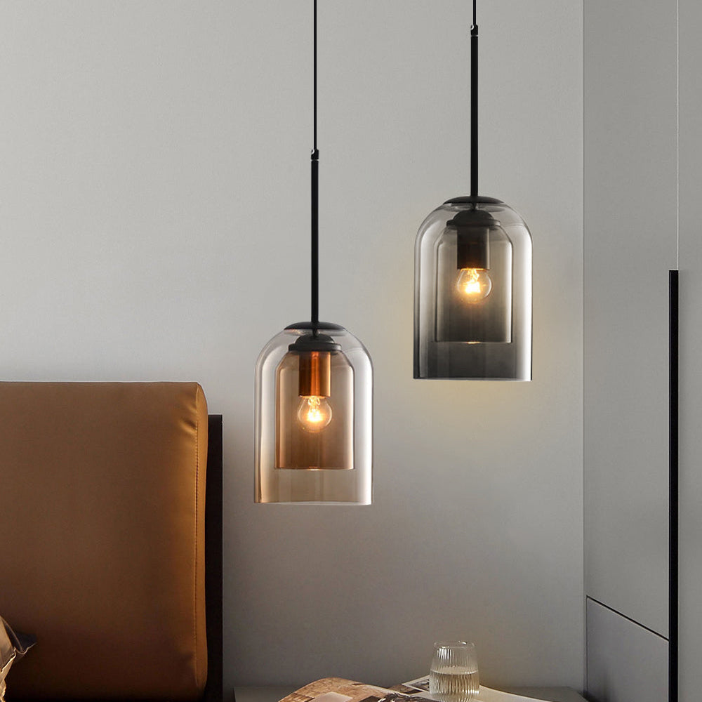 MiraGlass | Stylish Double-Layered Glass Pendant Lighting for Kitchen Island 3