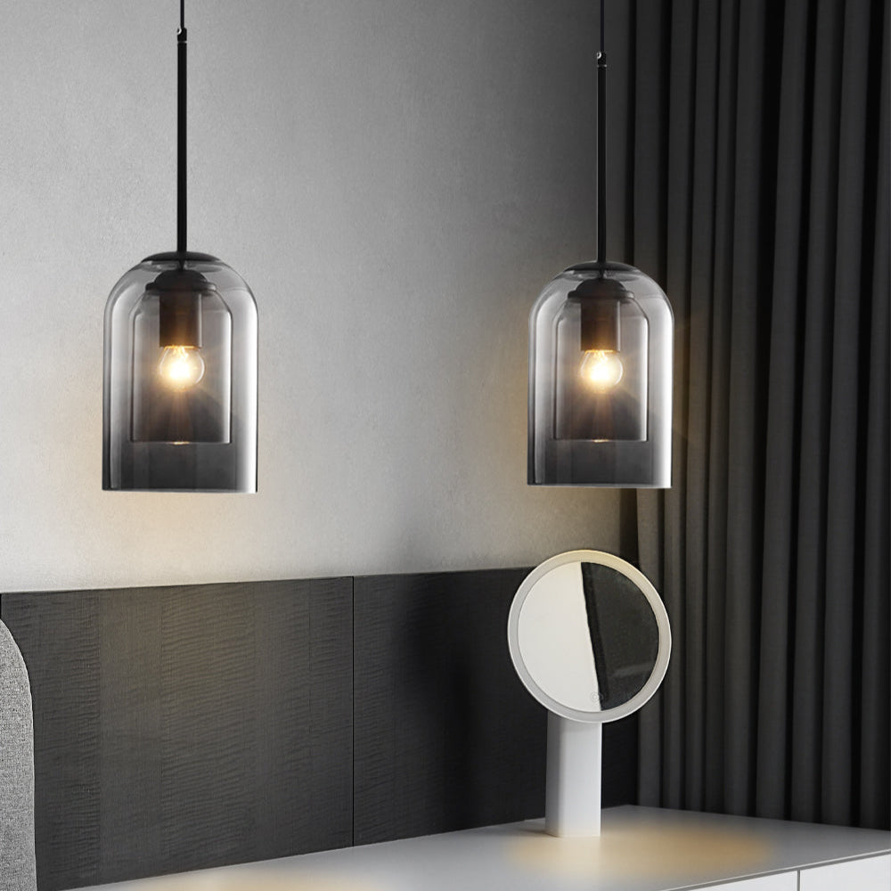 MiraGlass | Stylish Double-Layered Glass Pendant Lighting for Kitchen Island 4
