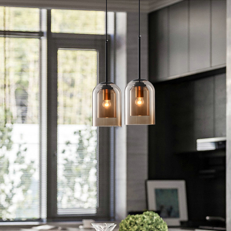 MiraGlass | Stylish Double-Layered Glass Pendant Lighting for Kitchen Island 7