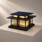 Studio view of the solar version, with the panel set into the lantern roof