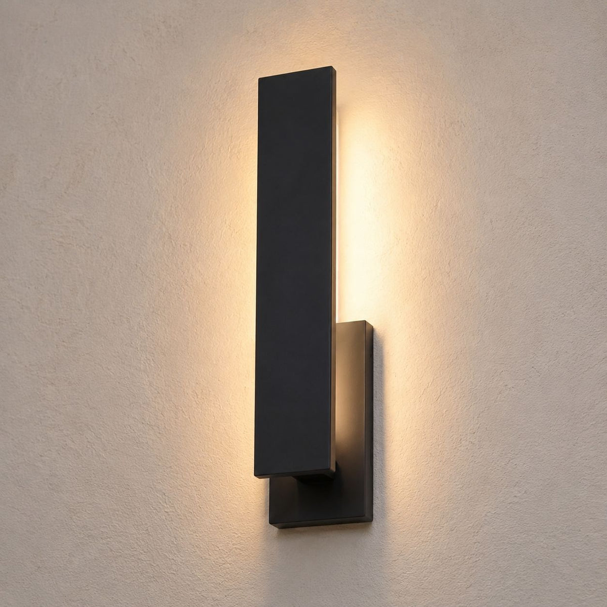 Slim LED Outdoor Wall Light | Modern Black Aluminium, 2 Sizes