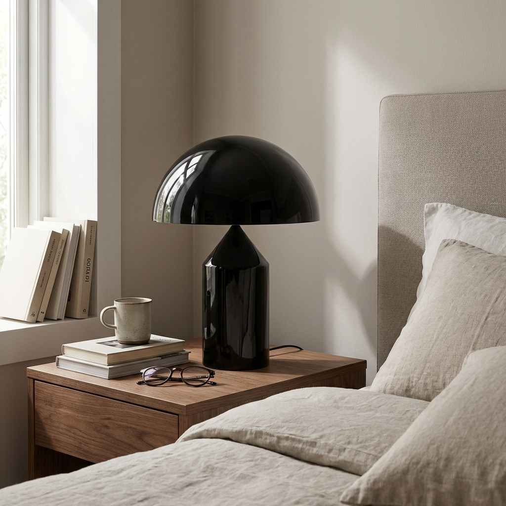 MushroomGlow | Elegant Minimalist Metal Table Lamp for Bedroom & Living Room 4